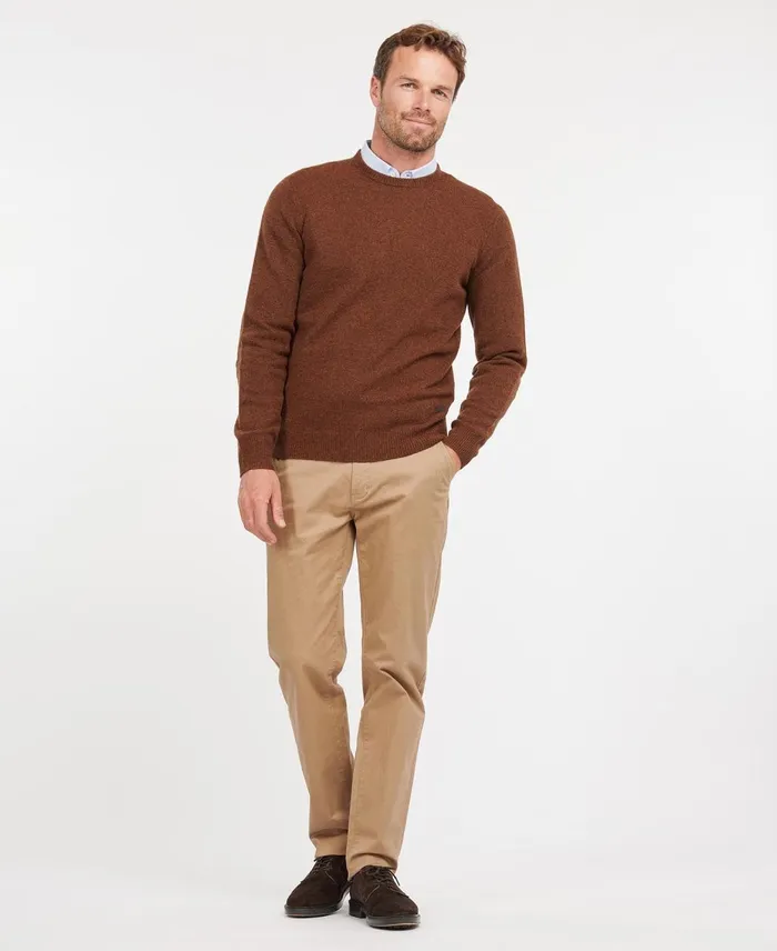 Men Sweaters Barbour Patch Crew Neck Sweater Charcoal
