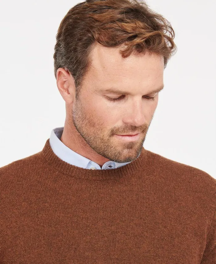 Men Sweaters Barbour Patch Crew Neck Sweater Charcoal