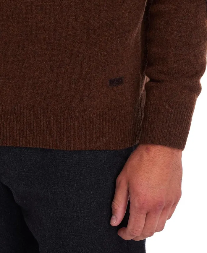 Men Sweaters Barbour Patch Crew Neck Sweater Charcoal