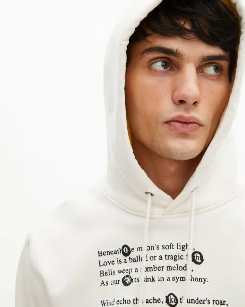 Men Sweatshirts The Kooples Ecru Screen Print Sweatshirt Ecru