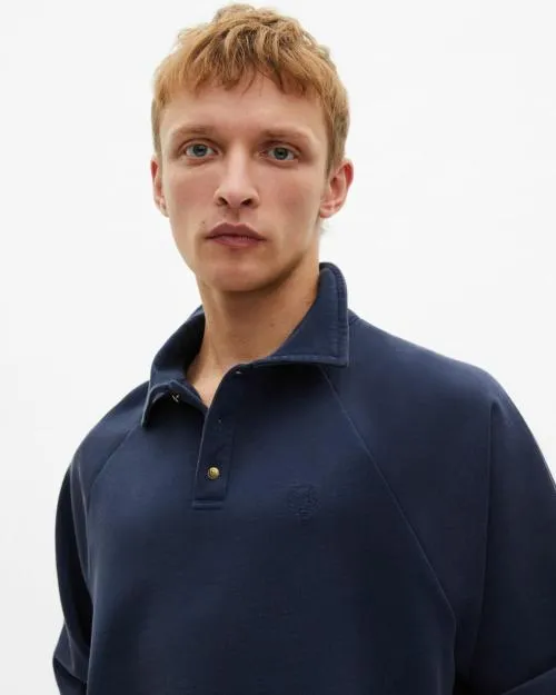 Men Sweatshirts The Kooples Navy Sweatshirt Dark Navy