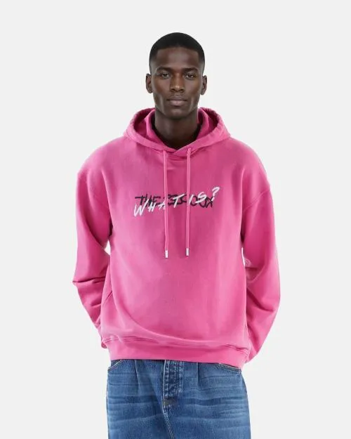 Men Sweatshirts The Kooples Pink What Is Hooded Sweatshirt Fushia