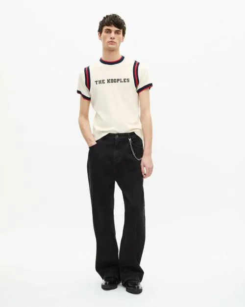 Men Tshirts The Kooples Ecru Logo TShirt Ecru