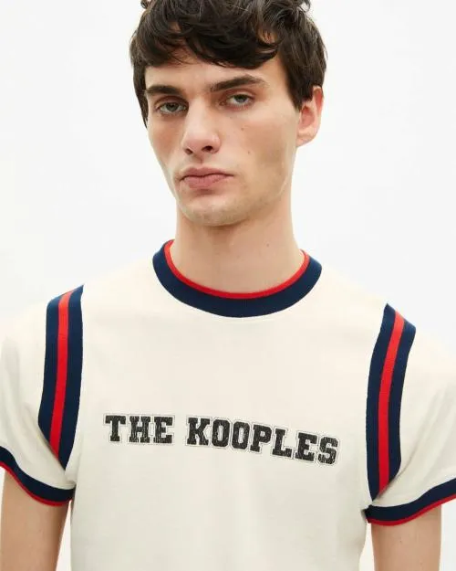Men Tshirts The Kooples Ecru Logo TShirt Ecru
