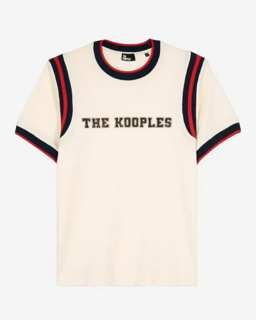 Men Tshirts The Kooples Ecru Logo TShirt Ecru