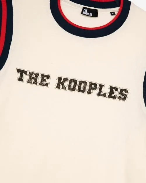 Men Tshirts The Kooples Ecru Logo TShirt Ecru