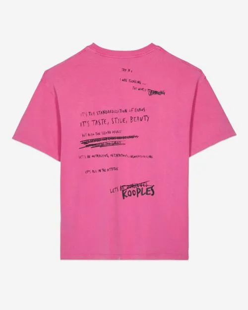 Men Tshirts The Kooples Pink What Is TShirt Fushia