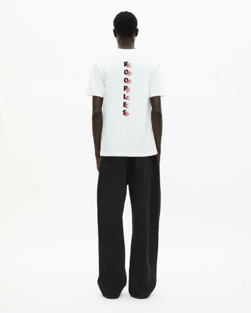 Men Tshirts The Kooples White TShirt With Logo Serigraphy White