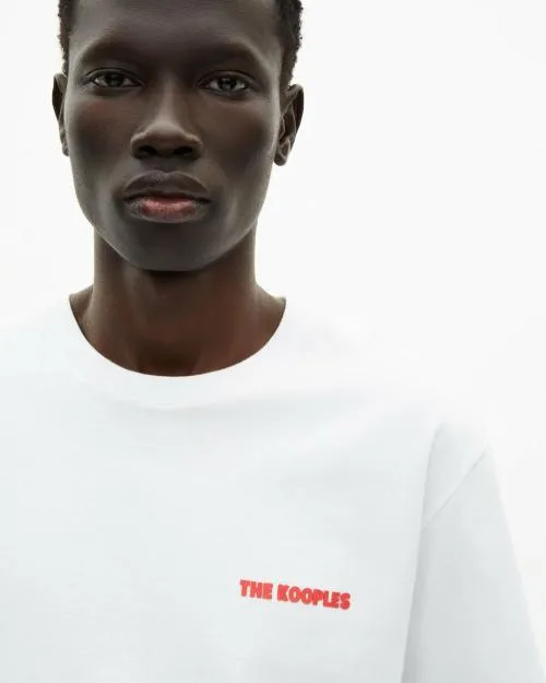 Men Tshirts The Kooples White TShirt With Logo Serigraphy White