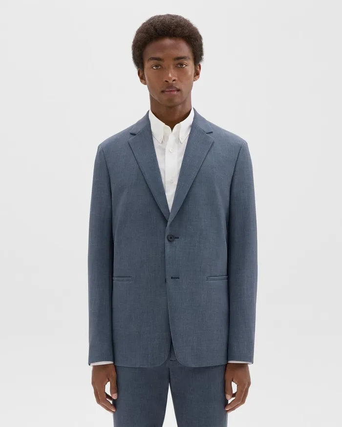 Men Theory Blazers Jackets Clinton Blazer In Printed Precision Ponte Dusty Blue Mel Men Theory Blazers Jackets Clinton Blazer In Printed Precision Ponte Dusty Blue Mel
