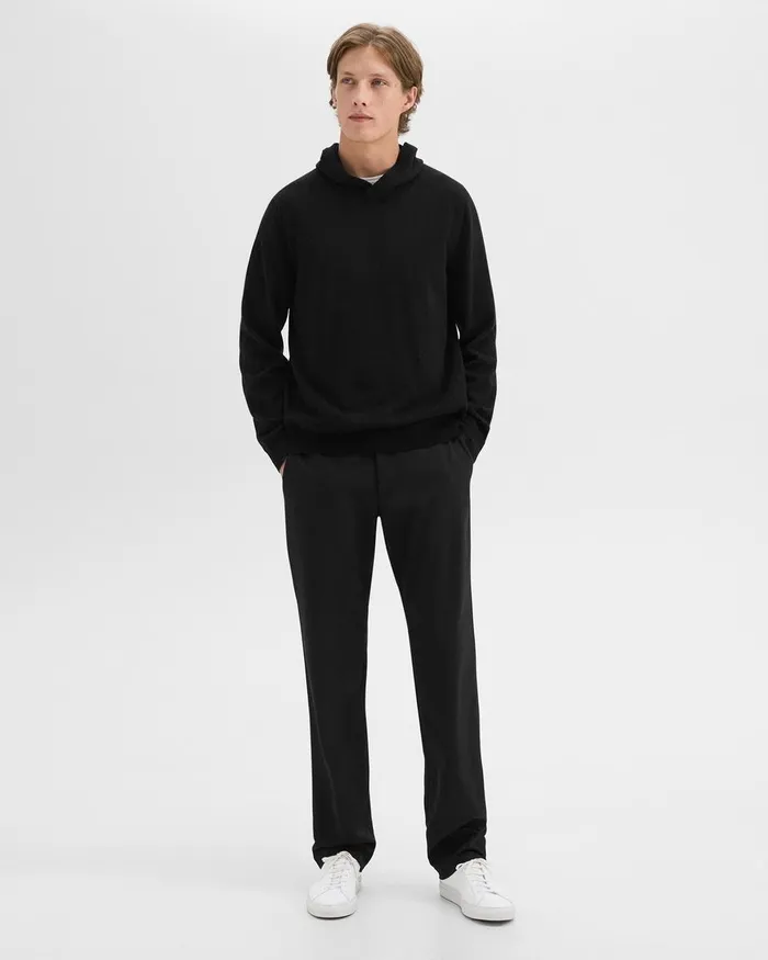 Men Theory Sweaters Cardigans Hilles Hoodie In Cashmere Black