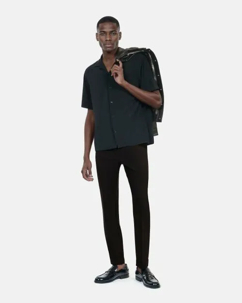 Men Trousers and Jeans The Kooples Black Wool Trousers Straight Cut Black