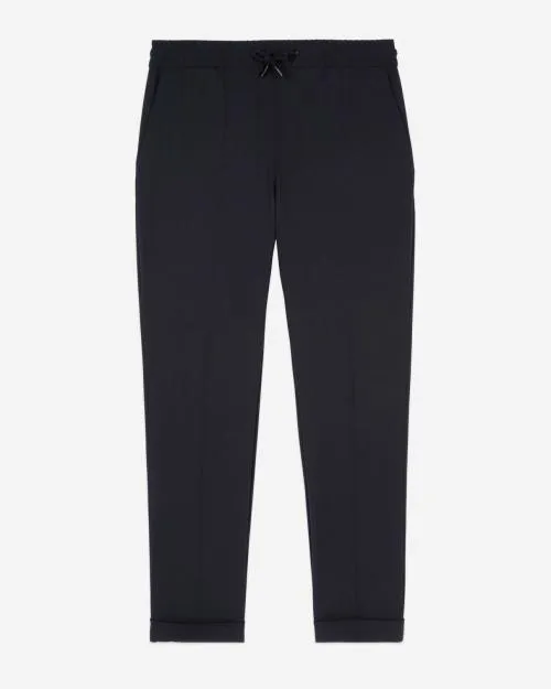 Men Trousers and Jeans The Kooples Black Wool Trousers Straight Cut Black