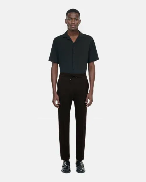 Men Trousers and Jeans The Kooples Black Wool Trousers Straight Cut Black