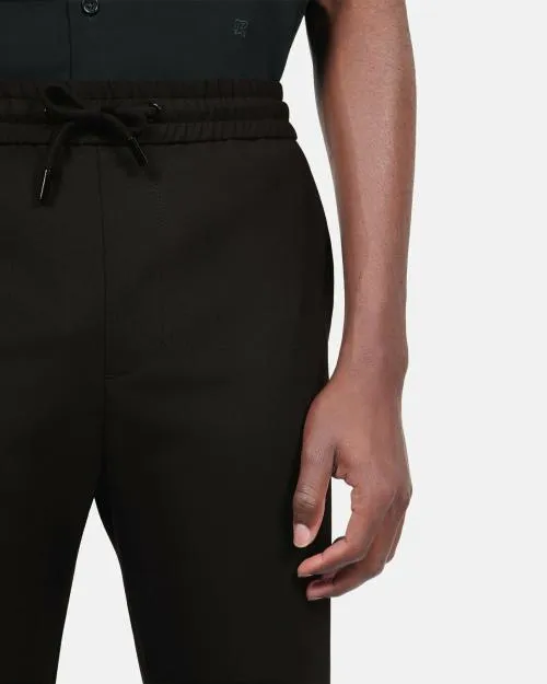 Men Trousers and Jeans The Kooples Black Wool Trousers Straight Cut Black