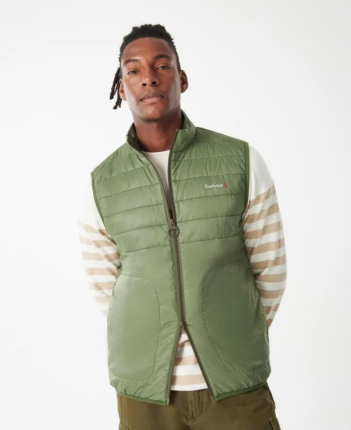 Men Vests Barbour Shoreline Gilet Olivine