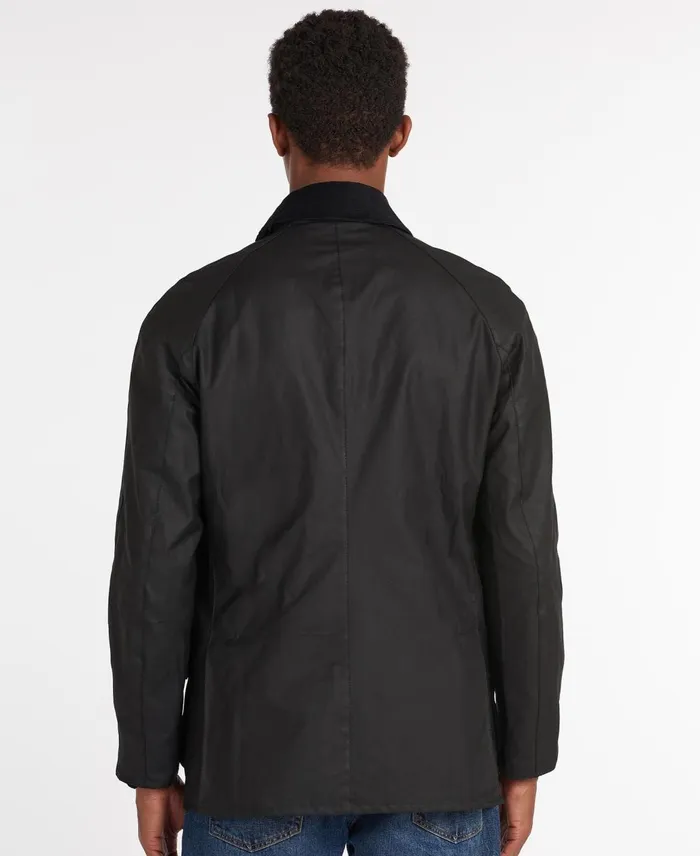 Men Waxed Jackets Barbour Ashby Wax Jacket Black