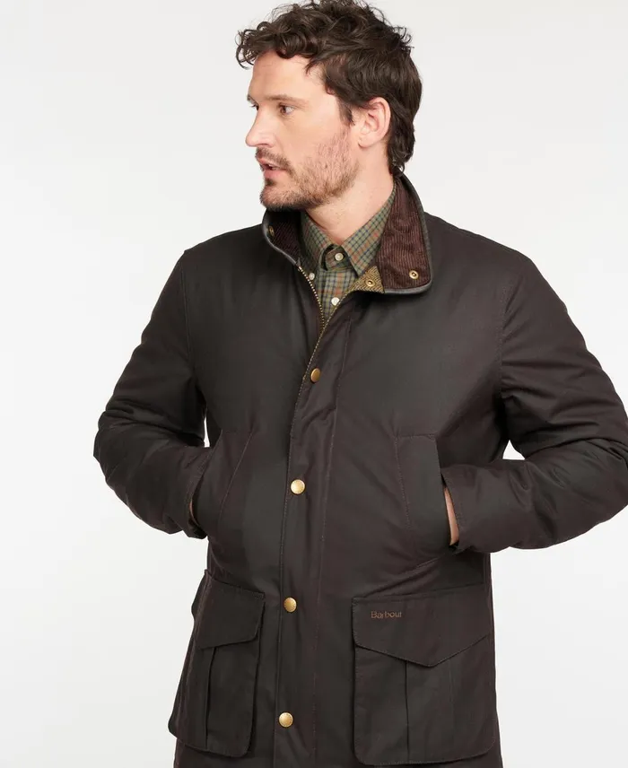 Men Waxed Jackets Barbour Hereford Wax Jacket Navy