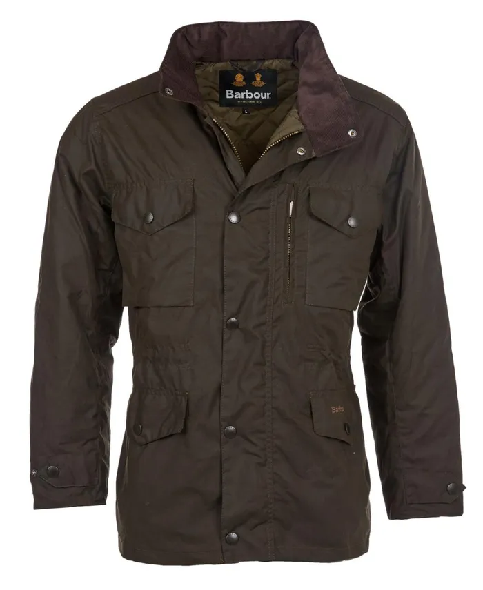 Men Waxed Jackets Barbour Sapper Wax Jacket Olive