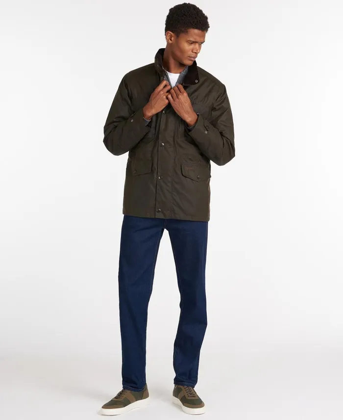 Men Waxed Jackets Barbour Sapper Wax Jacket Olive