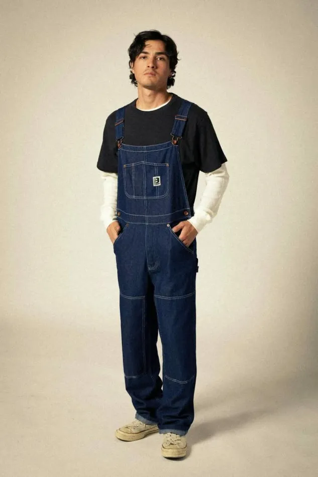MenWomen Builders Overall Rinse Denim Brixton Pants