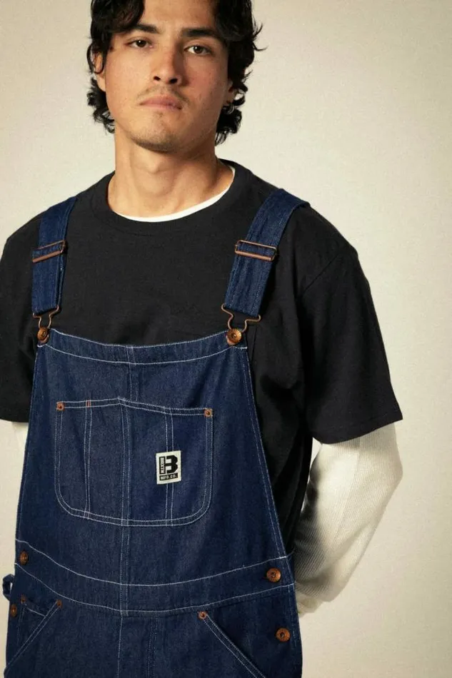 MenWomen Builders Overall Rinse Denim Brixton Pants