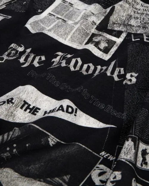 MenWomen Scarves The Kooples Printed Wool And Silk Scarf Black White
