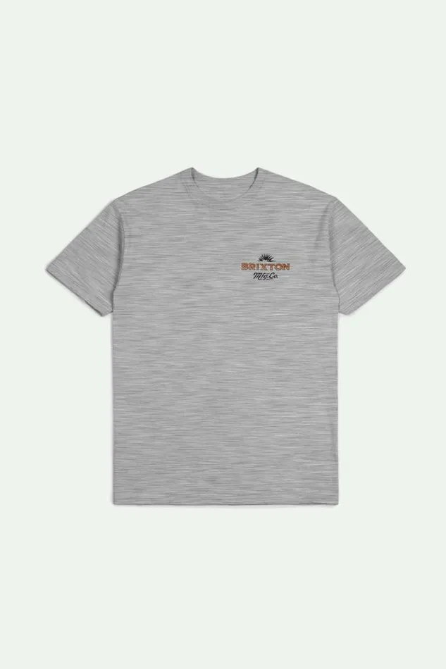 Men Wrangling SS Standard TShirt Heather Grey Brixton TShirts