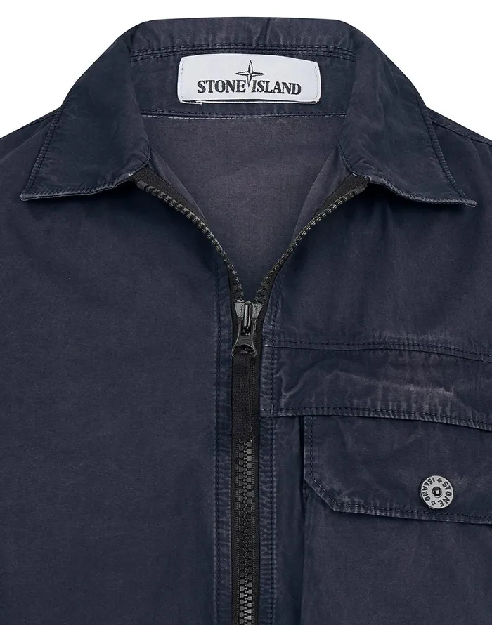 Mens 107Wn TCoOld Overshirt In Navy Stone Island Overshirts