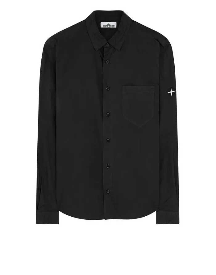 Mens 12501 LongSleeve Shirt In Black Stone Island Shirts