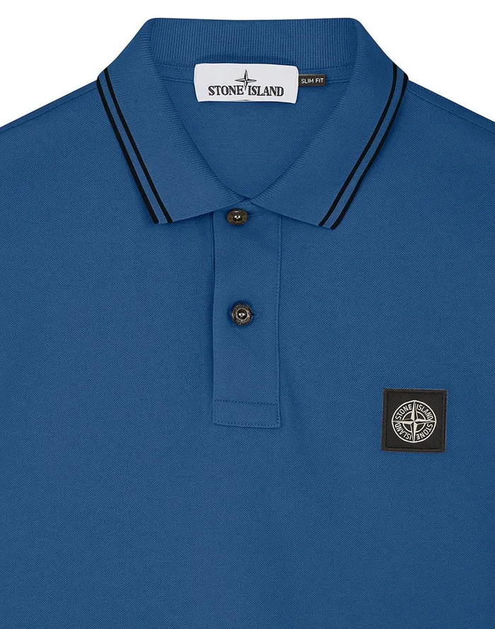 Mens 22S18 Short Sleeve Polo Shirt In Periwinkle Stone Island Polo Shirts