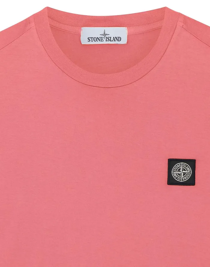 Mens 24113 Short Sleeve TShirt In Pink Stone Island TShirts