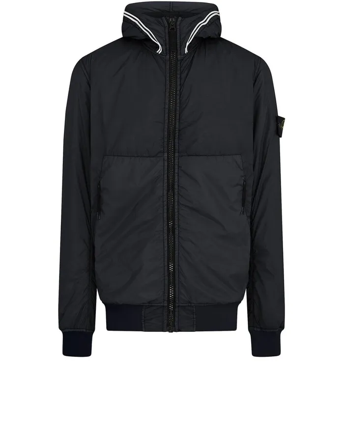 Mens 40423 Garment Dyed Crinkle Reps Ny With PrimaloftTc Hooded Blouson In Charcoal Stone Island Coats 038 Jackets Mens 40423 Garment Dyed Crinkle Reps Ny With PrimaloftTc Hooded Blouson In Charcoal Stone Island Coats 038 Jackets
