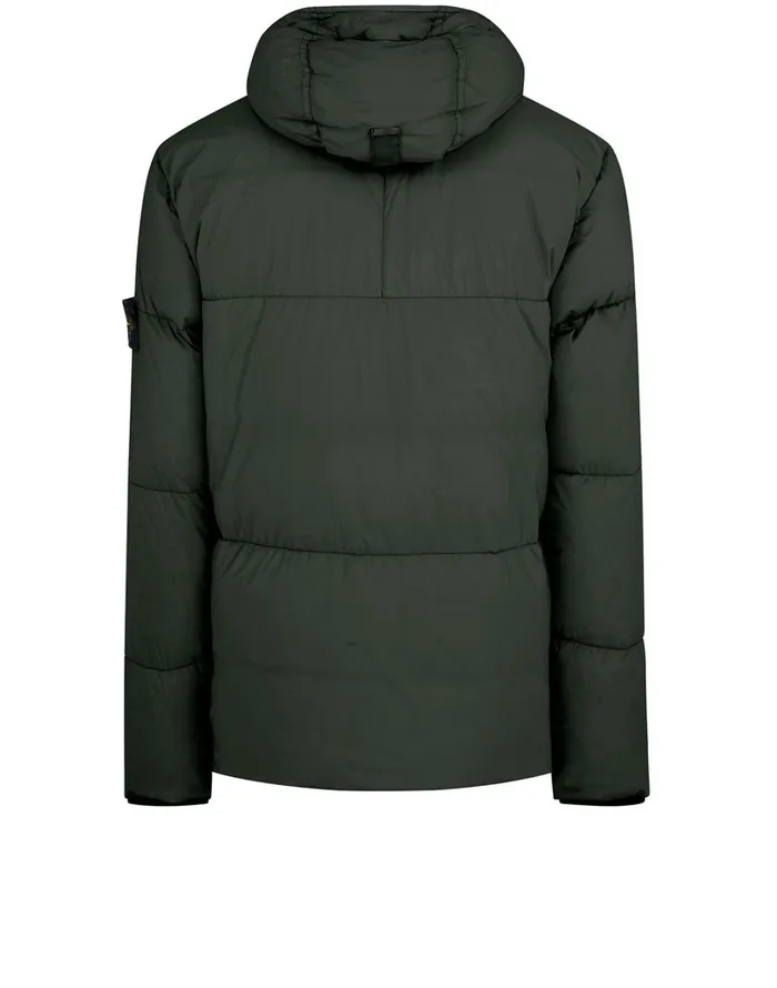 Mens 40723 Garment Dyed Crinkle Rep Ny Real Down Jacket In Dark Forest Stone Island Coats 038 Jackets