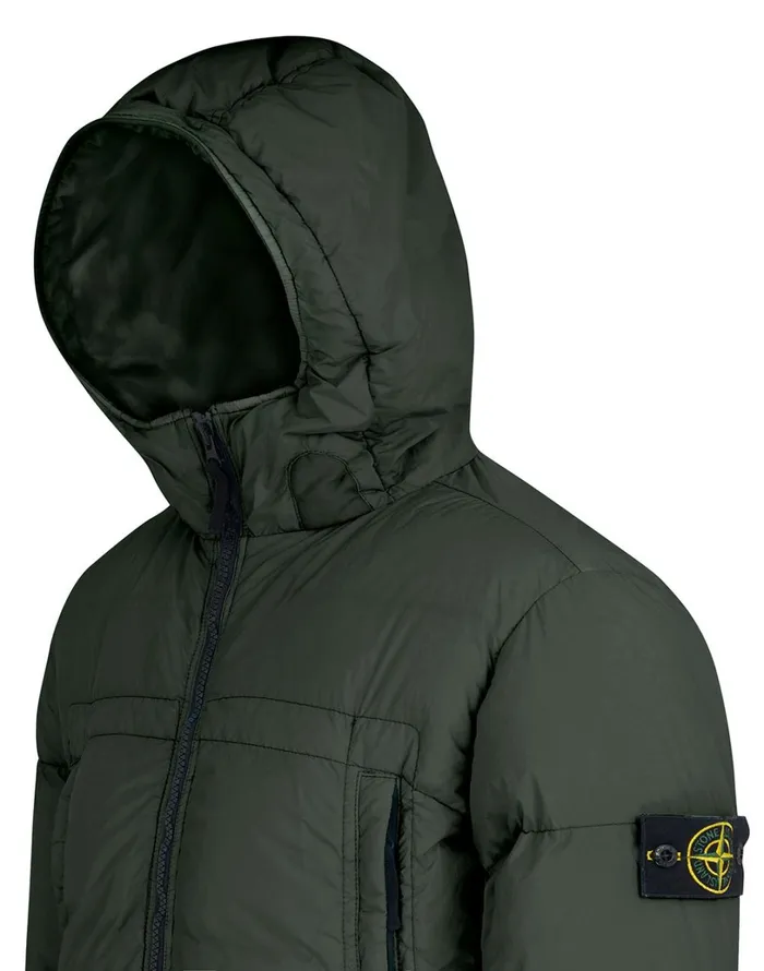 Mens 40723 Garment Dyed Crinkle Rep Ny Real Down Jacket In Dark Forest Stone Island Coats 038 Jackets