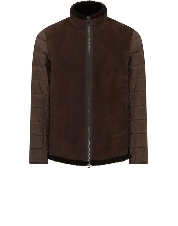 Mens 440F1 Raso Gommato Double Ghost Piece With Detachable Lining Trench Coat In Dark Brown Stone Island Coats 038 Jackets