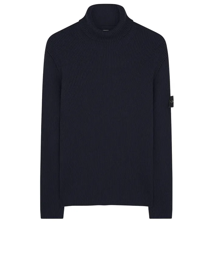Mens 522C2 Turtleneck Jumper In Navy Stone Island Knitwear