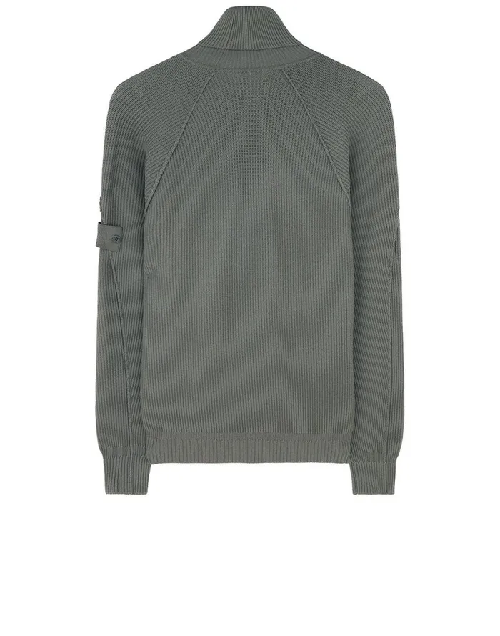 Mens 582Fa Turtleneck Jumper In Smoky Grey Stone Island Knitwear