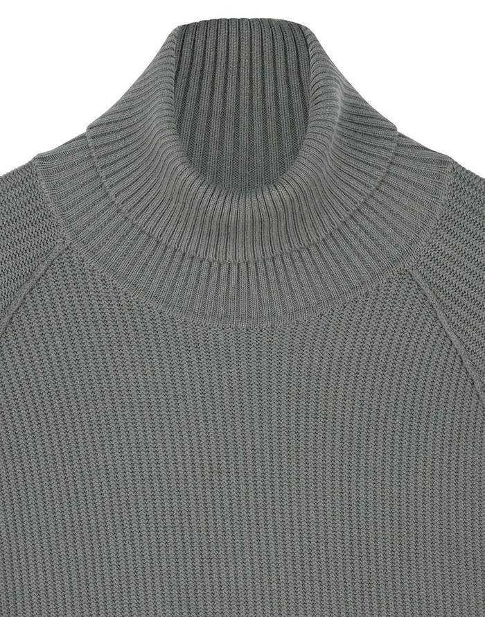 Mens 582Fa Turtleneck Jumper In Smoky Grey Stone Island Knitwear