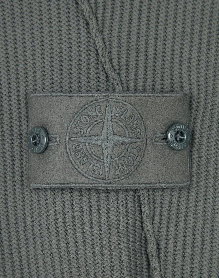 Mens 582Fa Turtleneck Jumper In Smoky Grey Stone Island Knitwear