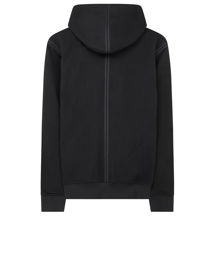Mens 60107 Engineered Pill Hoodie In Black Stone Island Sweatshirts
