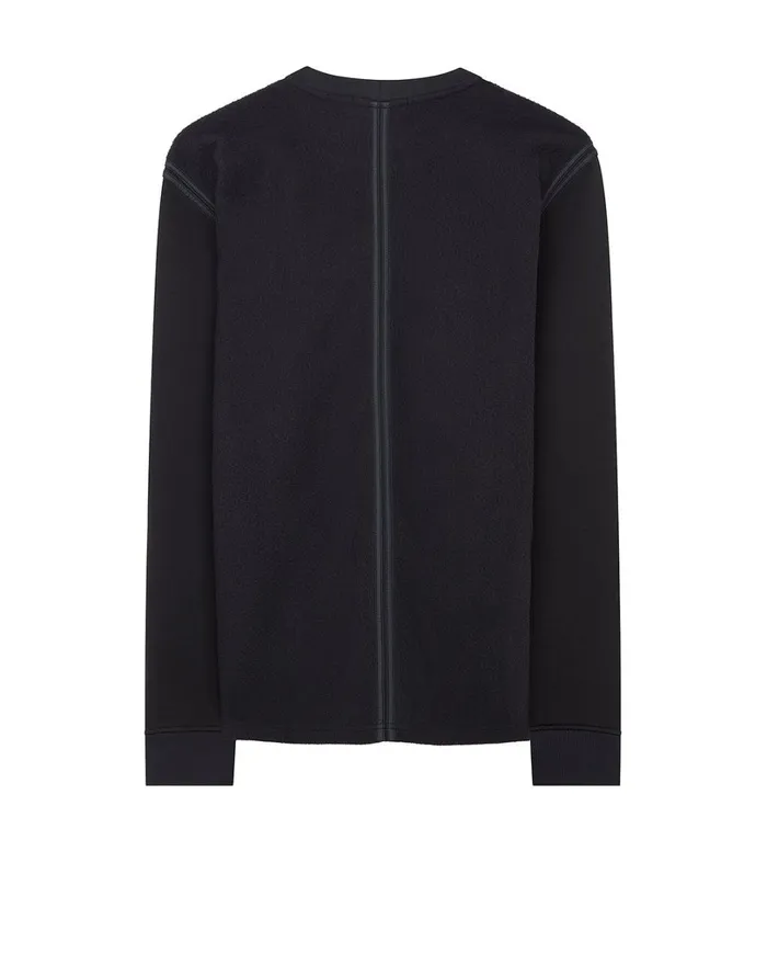Mens 60207 Engineered Pill Crewneck In Black Stone Island Sweatshirts