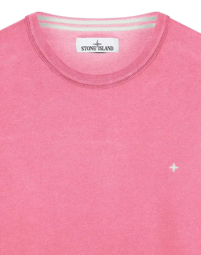 Mens 60820 Crewneck Sweatshirt In Pink Stone Island Sweatshirts