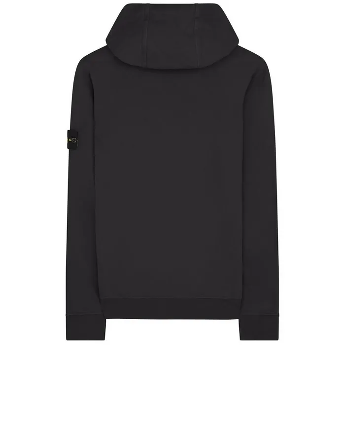 Mens 61150 Hooded Full Zip Sweatshirt In Black Stone Island Sweatshirts