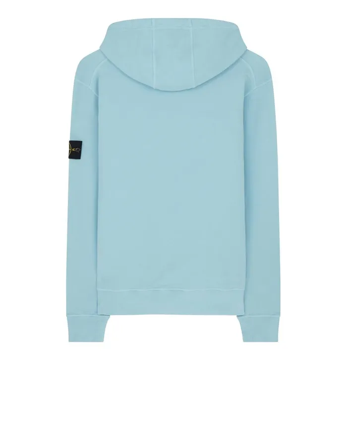 Mens 64120 Hooded Sweatshirt In Aqua Stone Island Sweatshirts