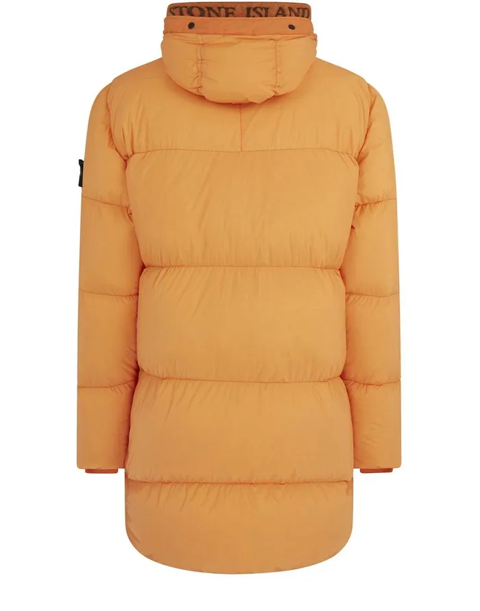 Mens 70123 Garment Dyed Crinkle Reps Ny Down Parka In Orange Stone Island Coats 038 Jackets
