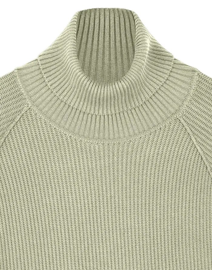 Mens Knitwear Stone Island 582Fa Turtleneck Jumper In BeigeKnitwear Beige