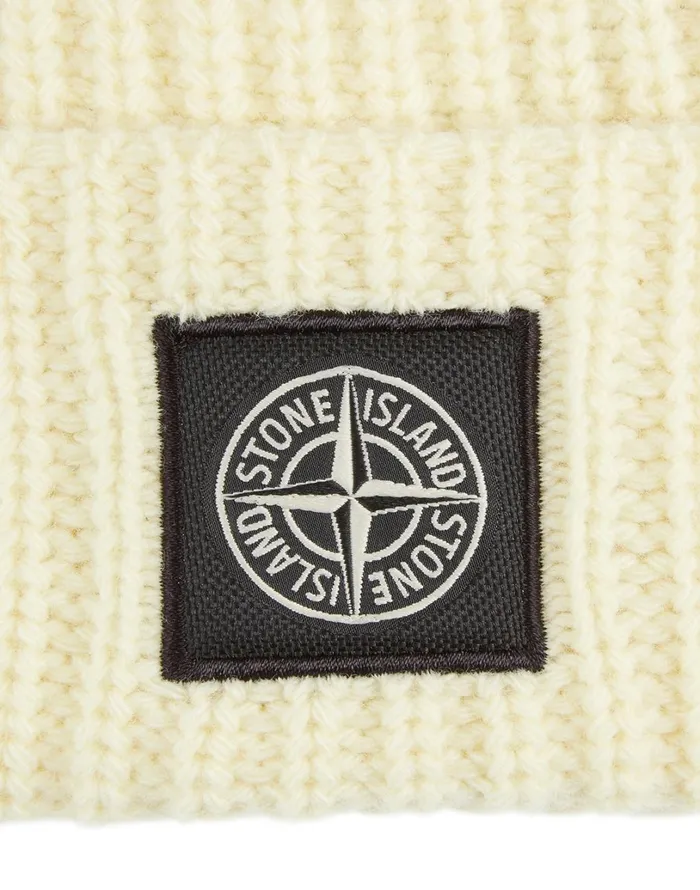 Mens N10B5 Beanie In Butter Stone Island Caps 038 Beanies