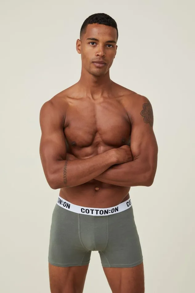 Mens Organic Cotton Trunks Cool Avocadowhiteblack Men Cotton On Socks and Underwear