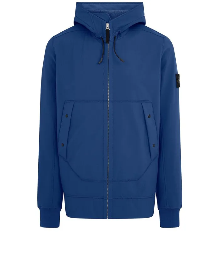Mens Q0122 Soft ShellR Hooded Blouson In Periwinkle Stone Island Coats 038 Jackets Mens Q0122 Soft ShellR Hooded Blouson In Periwinkle Stone Island Coats 038 Jackets